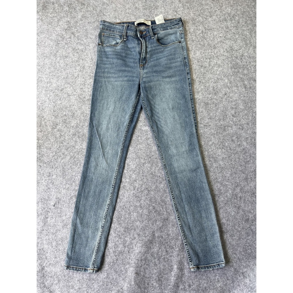 Abercrombie & Fitch Super Skinny High Rise Jeans 28/6R Blue Denim Stretch